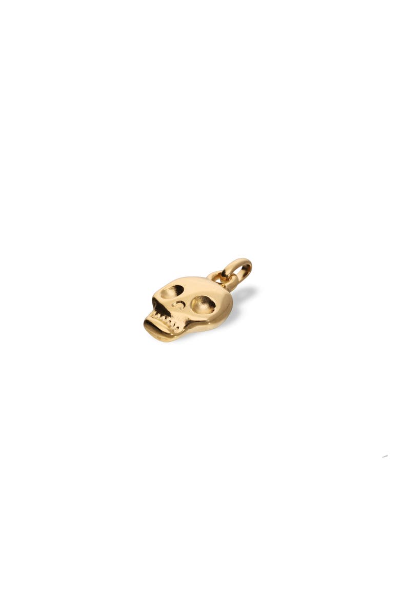 Skull Shape Gold Charm, Alternate, color, Gold