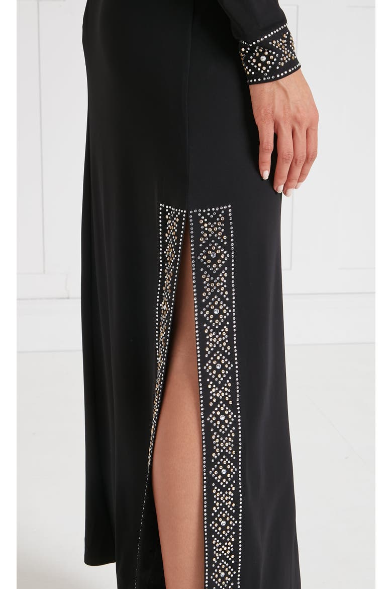 Gallantry V-Neck Dress, Alternate, color, Black