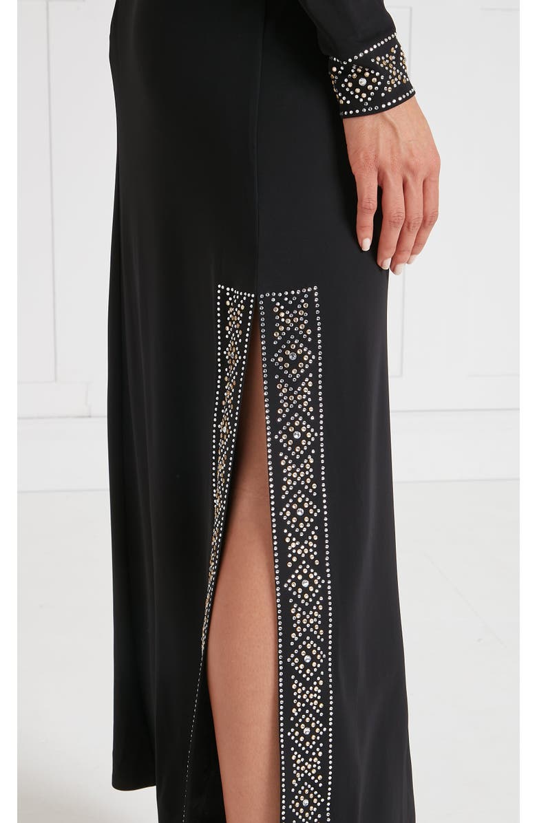 Temperley London Gallantry V-Neck Dress, Alternate, color, Black