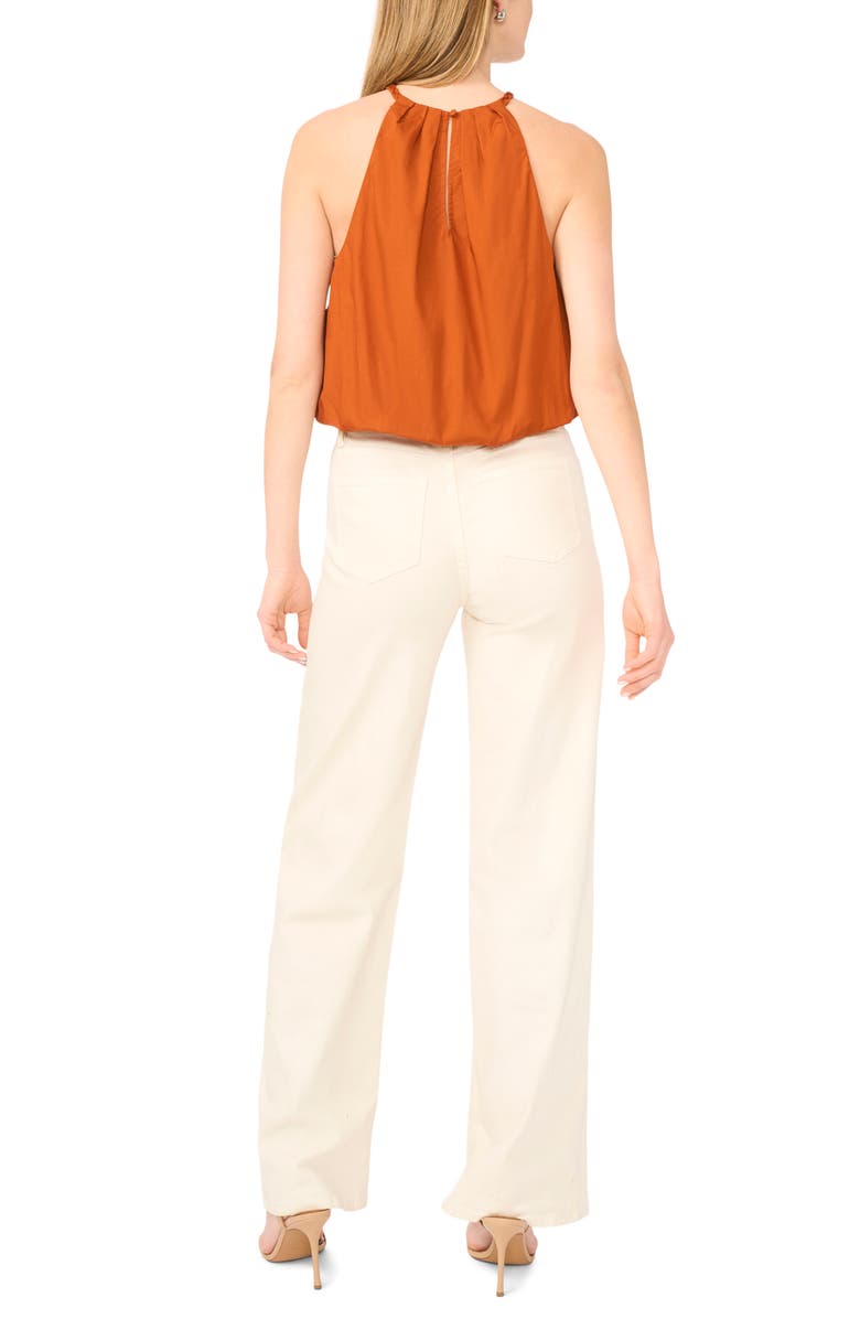 Parker Bubble Hem Halter Neck Top, Alternate, color, Rust