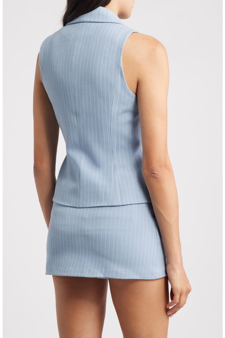Kaia Zip Vest, Alternate, color, LIGHT BLUE STRIPE