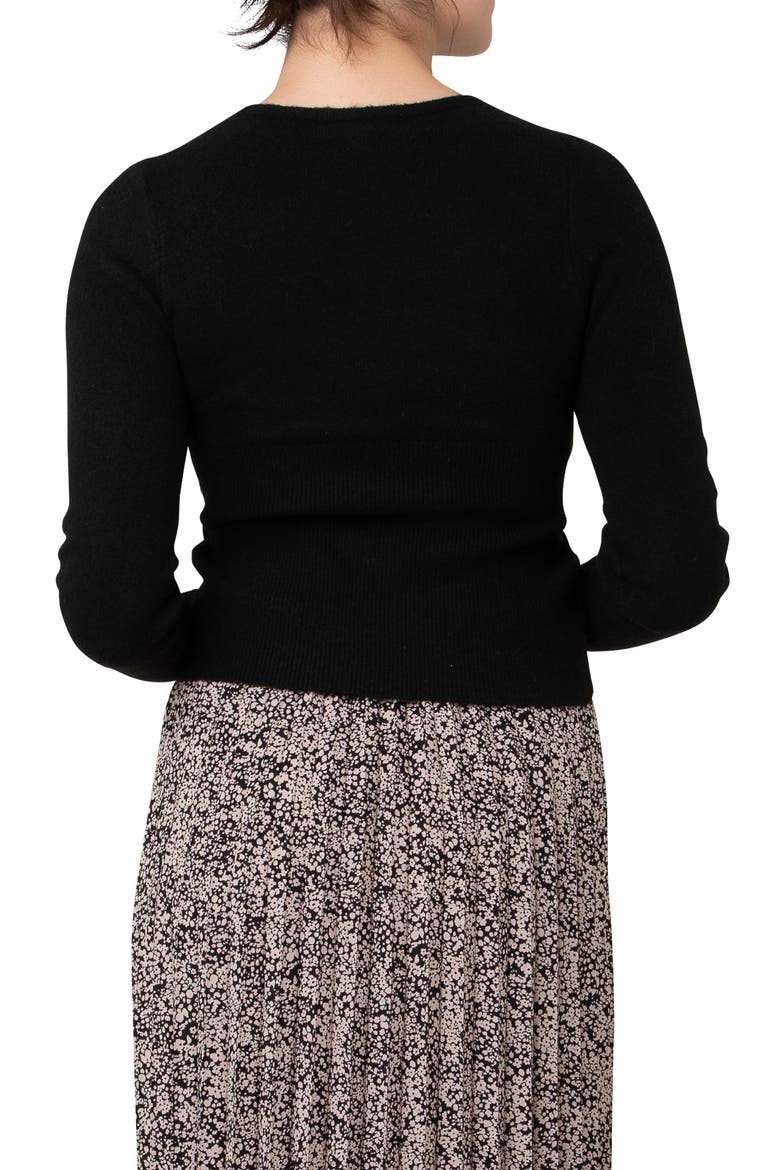 Willa Crop Nursing Sweater, Alternate, color, BLACK