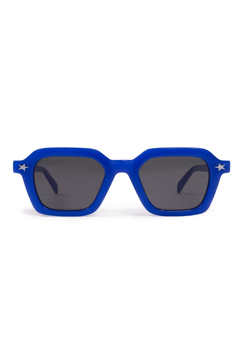 x Akila Era 46mm Small Rectangular Sunglasses, Main, color, BLUE