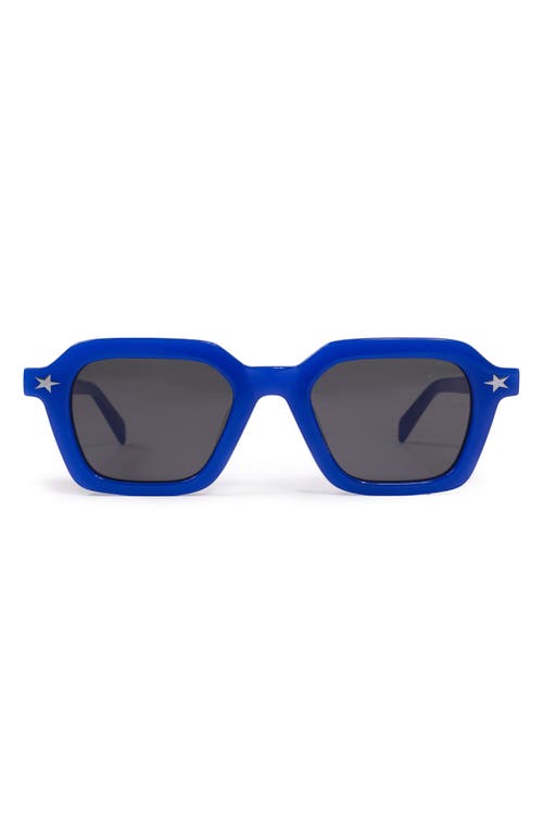 Pleasures X Akila Era 46mm Small Rectangular Sunglasses In Blue