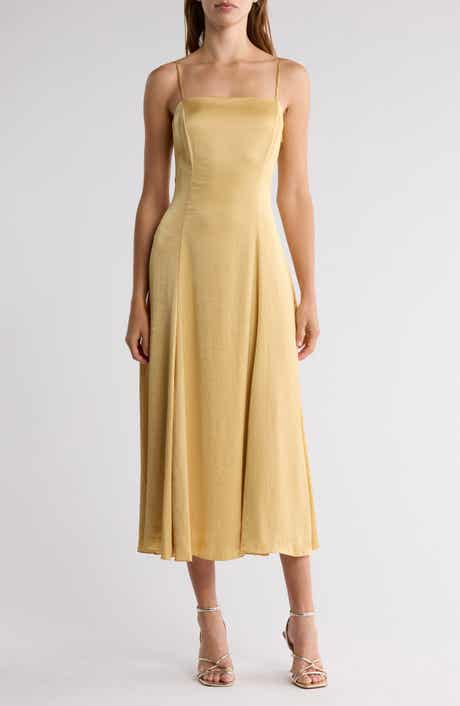 Theory Cami Crushed Satin Dress