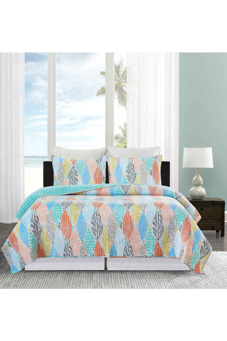 Surfside Sound Bedding Quilt Set, Alternate, color, Blue