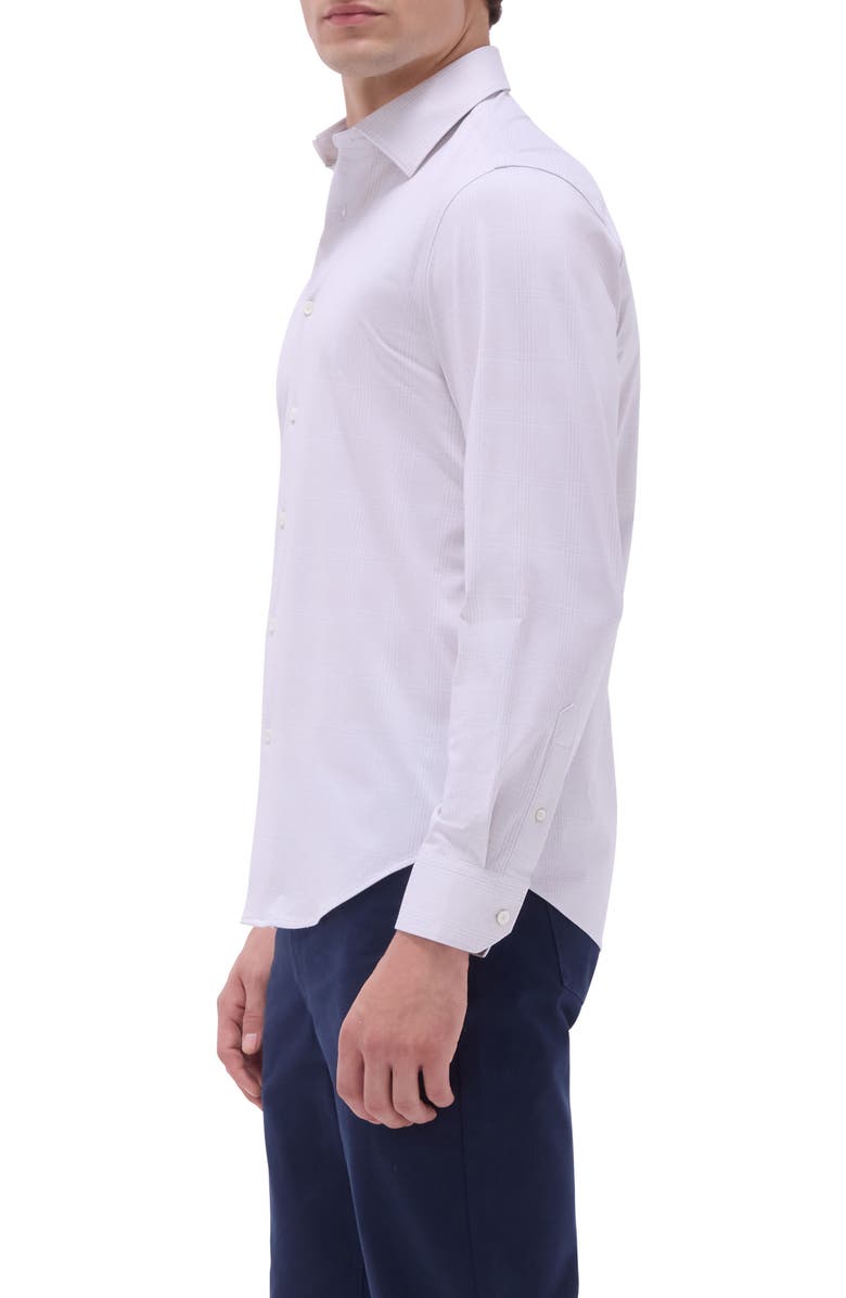 Bugatchi Jimmy OoohCotton<sup>®</sup> Print Button-Up Shirt, Alternate, color, Almond