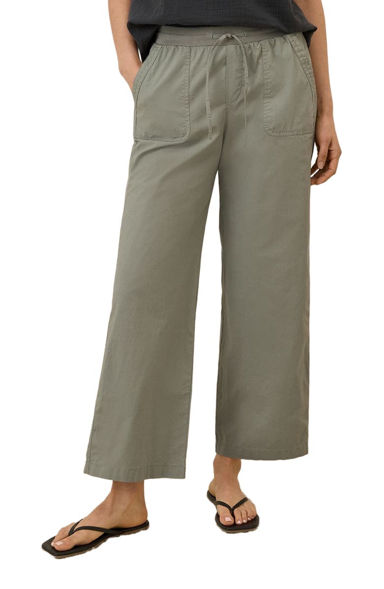 Pact Organic Cotton Monterey Poplin Wide Leg, Alternate, color, Shadow