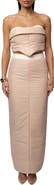 JLUXLABEL Addyson Quilted Strapless Crop Top & Column Maxi Skirt Set