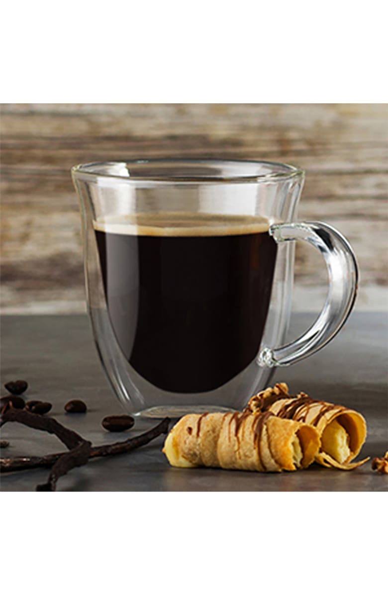 JoyJolt Serene Drinking Mugs - Set of 4, Alternate, color, Clear