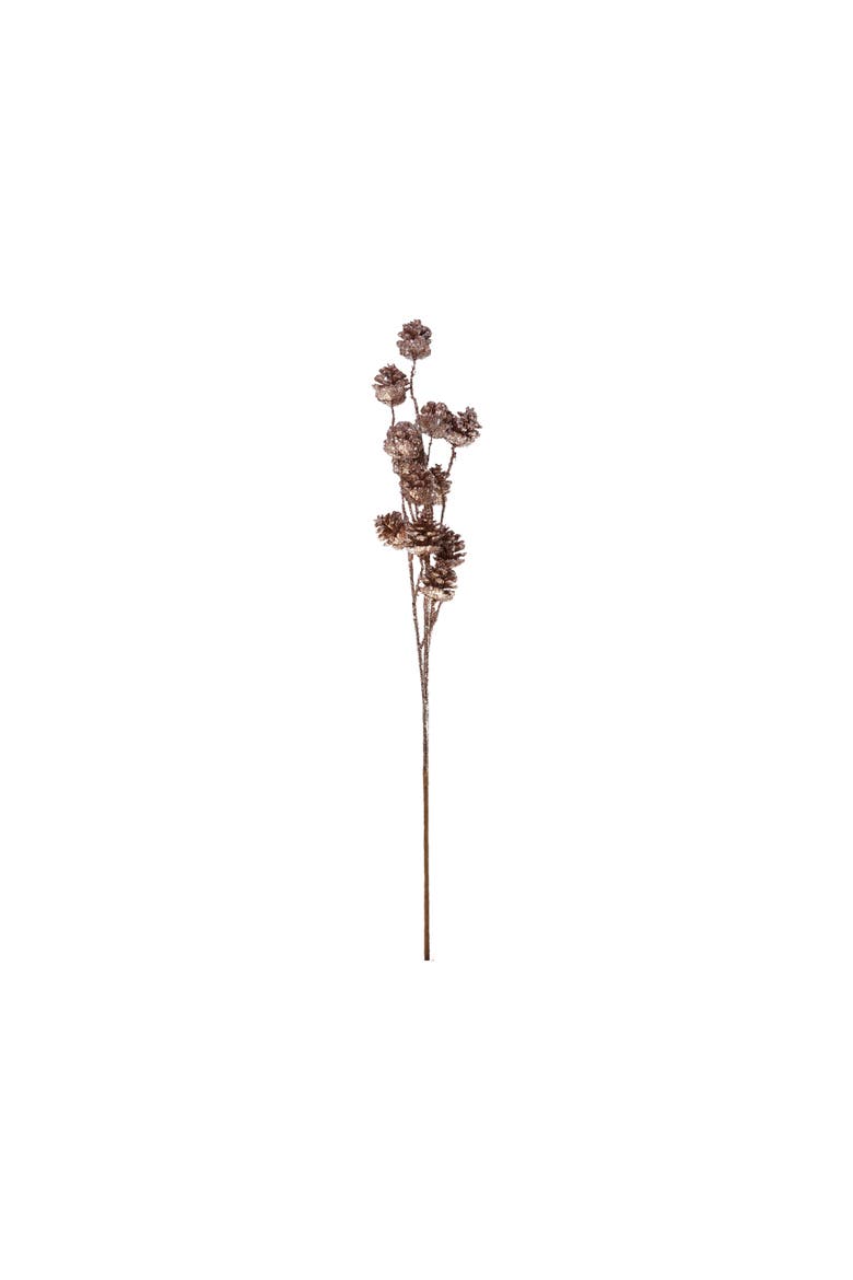 Plastic Pinecone Stem, Ice Finish, Copper Finish, Main, color, Copper