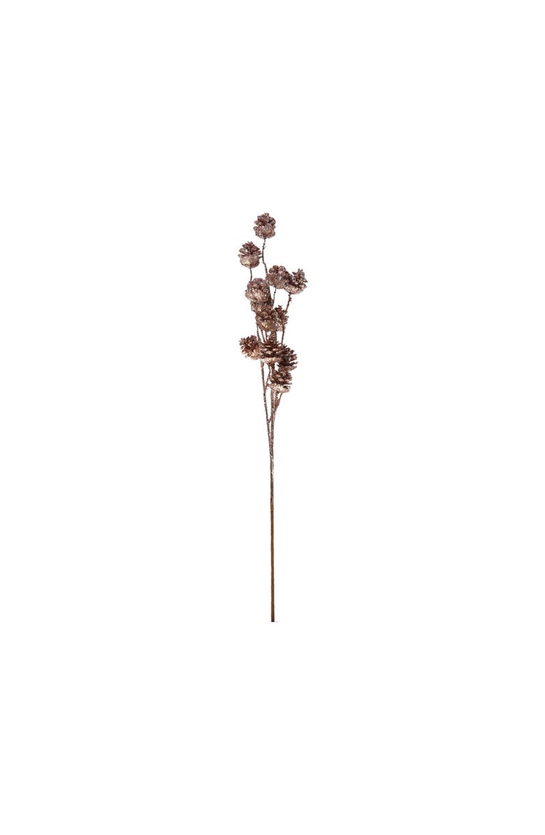 Storied Home Plastic Pinecone Stem, Ice Finish, Copper Finish, Main, color, Copper