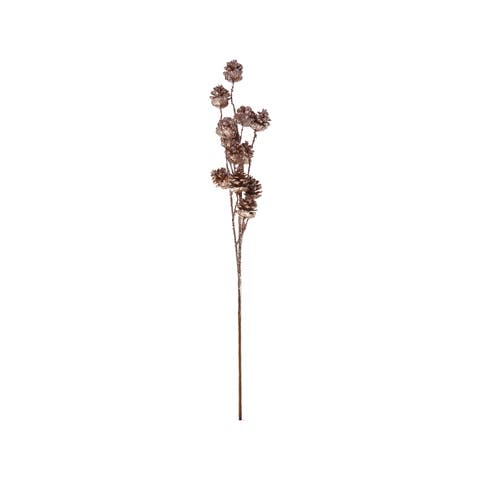 Plastic Pinecone Stem, Ice Finish, Copper Finish