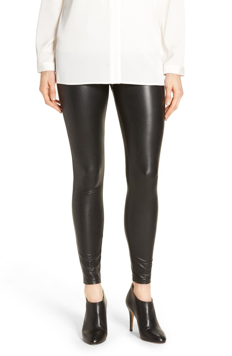 Hue 'Leatherette' Faux Leather Leggings, Main, color,