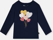 Deux par Deux Organic Cotton Heart Balloon Long Sleeve T-Shirt