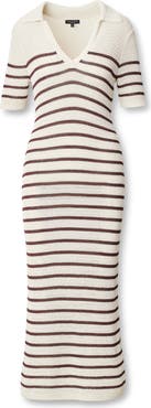 rag & bone Costi Stripe Cotton Blend Polo Dress