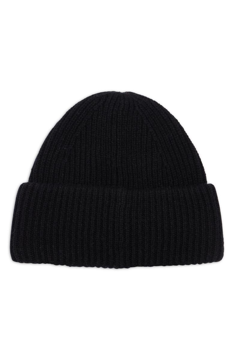 Acne Studios Face Patch Rib Wool Beanie, Alternate, color,
