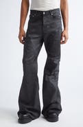 Rick Owens DRKSHDW Bias Waxed Bootcut Jeans