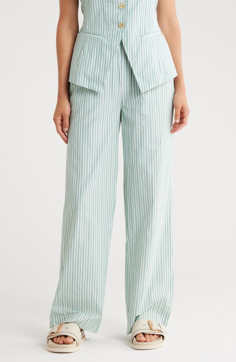 Scotch & Soda Elastic Waist Pants, Main, color, Eden White