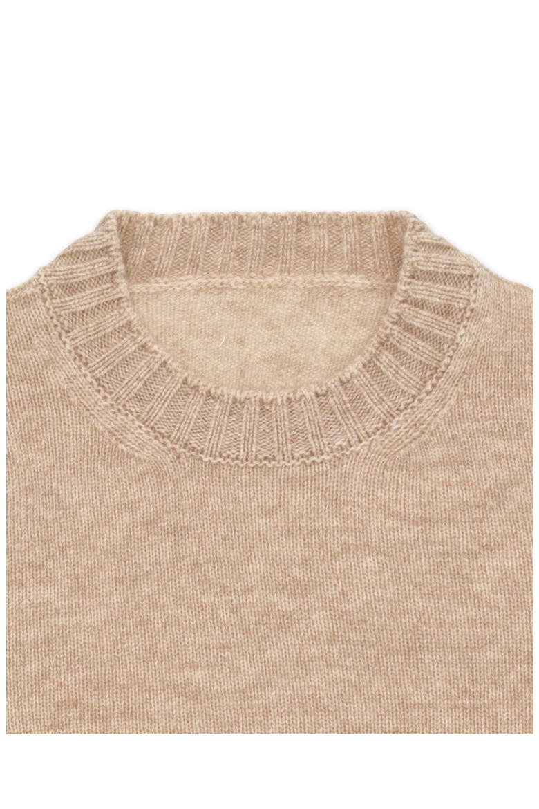 Merino Wool Crewneck Sweater, Alternate, color, Ecru