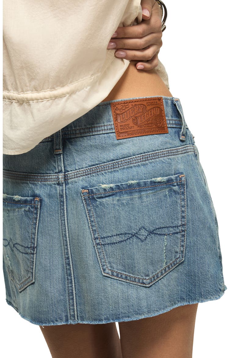 Legend Denim Miniskirt, Alternate, color, GOT LUCKY WASH