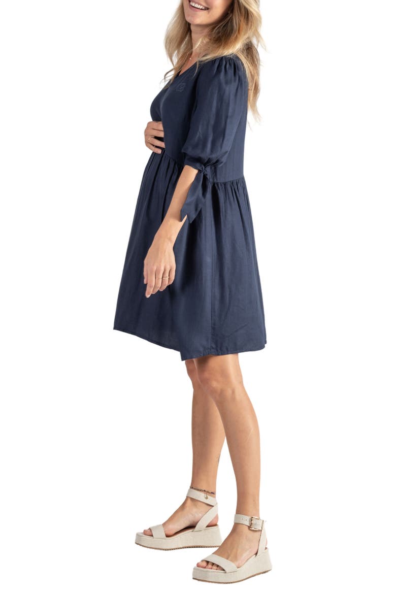 Amy Maternity/Nursing Babydoll Dress, Alternate, color, MARINE