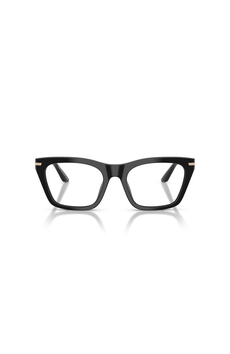 Emporio Armani 53mm Cat Eye optical glasses, Alternate, color, Black