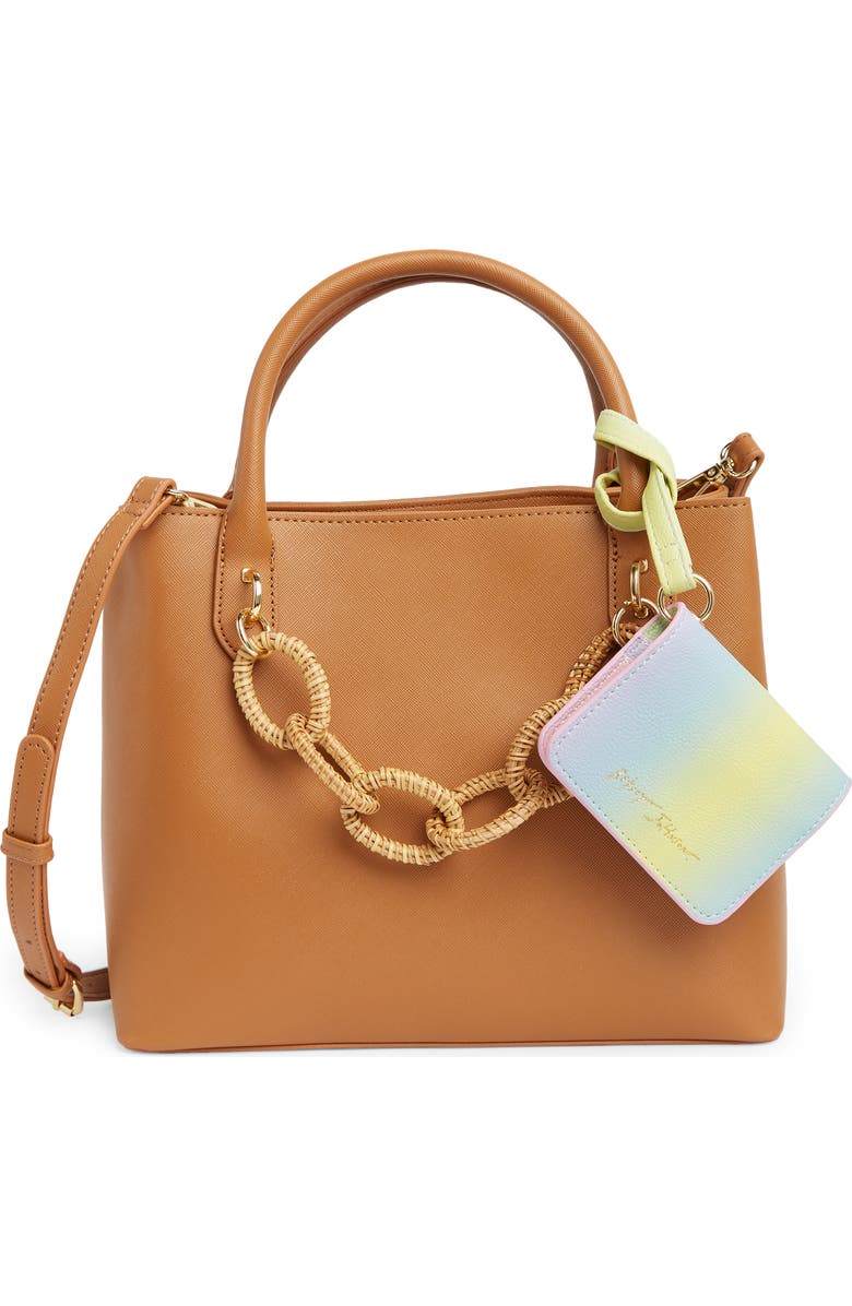 Betsey Johnson Structured Triple Compartment Tote, Main, color,