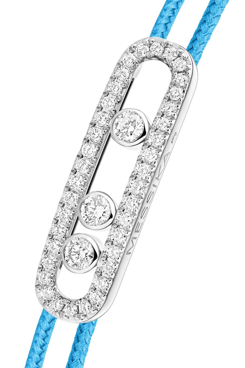 Care Diamon Cord Bracelet, Alternate, color, WHITE GOLD/ BLUE