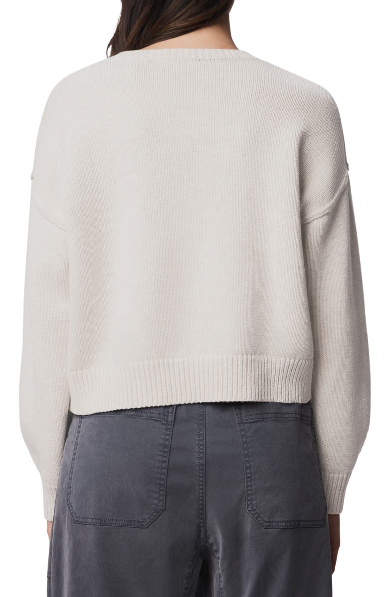 Splendid Delaney Crewneck Cotton Blend Sweater, Alternate, color, Pale Oak White Heather