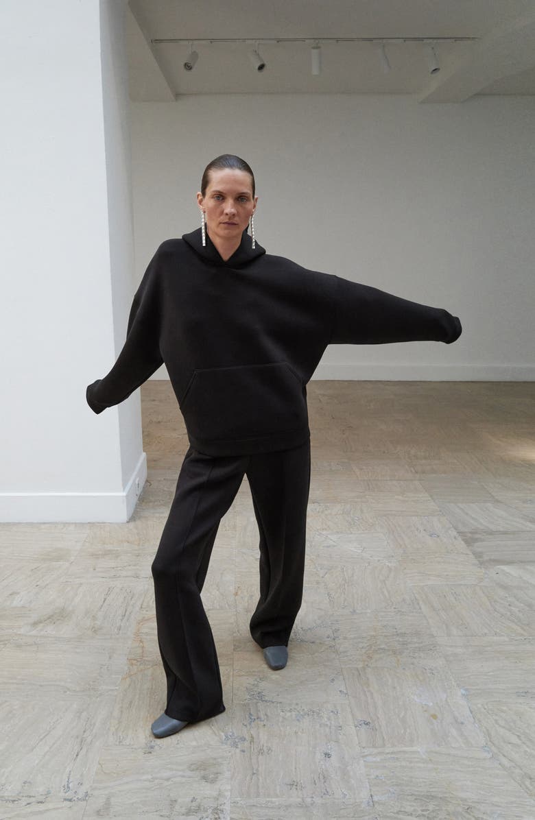 MANGO Selection Oversize Hoodie, Alternate, color, Black