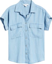 beachlunchlounge Beatrix Denim Button-Up Shirt