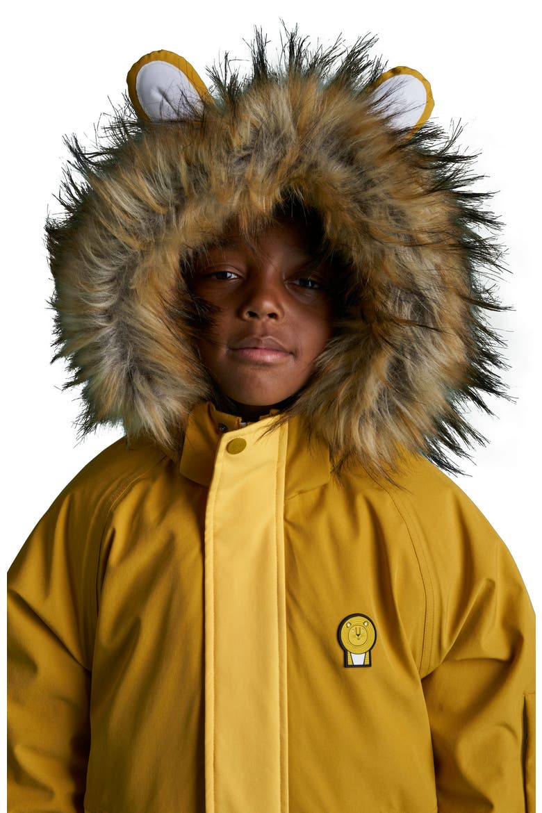 Cub the Lion Ski Jacket, Alternate, color, Yellow