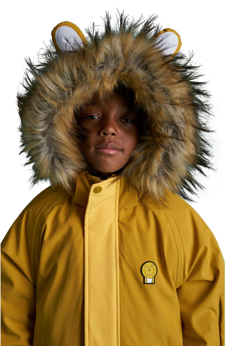Roarsome Cub the Lion Ski Jacket, Alternate, color, Yellow