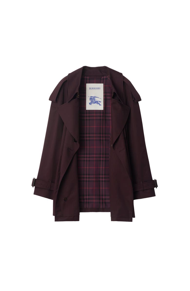 Burberry Short Gabardine Fitzrovia Trench Coat, Alternate, color,