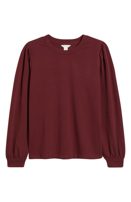 Caslonr Caslon(r) Blouson Sleeve Top In Burgundy