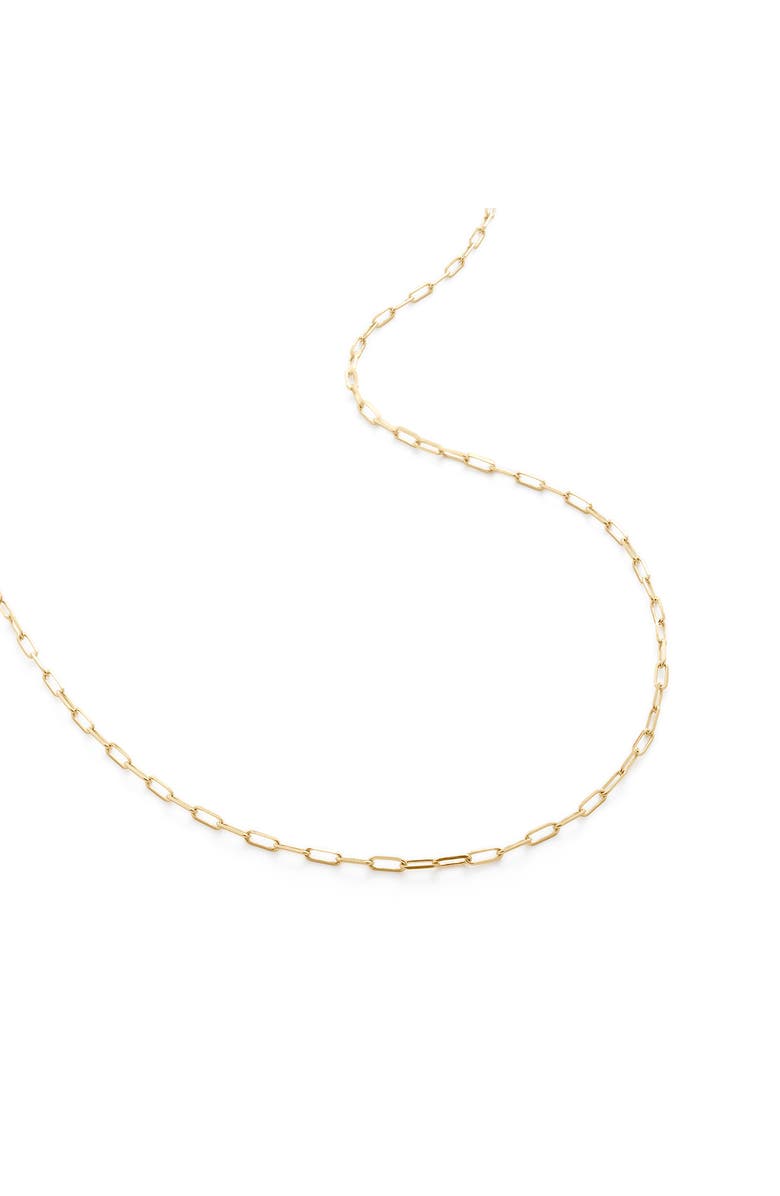 Monica Vinader 14K Gold Paper Clip Chain Necklace, Main, color, 14Kt Solid Gold