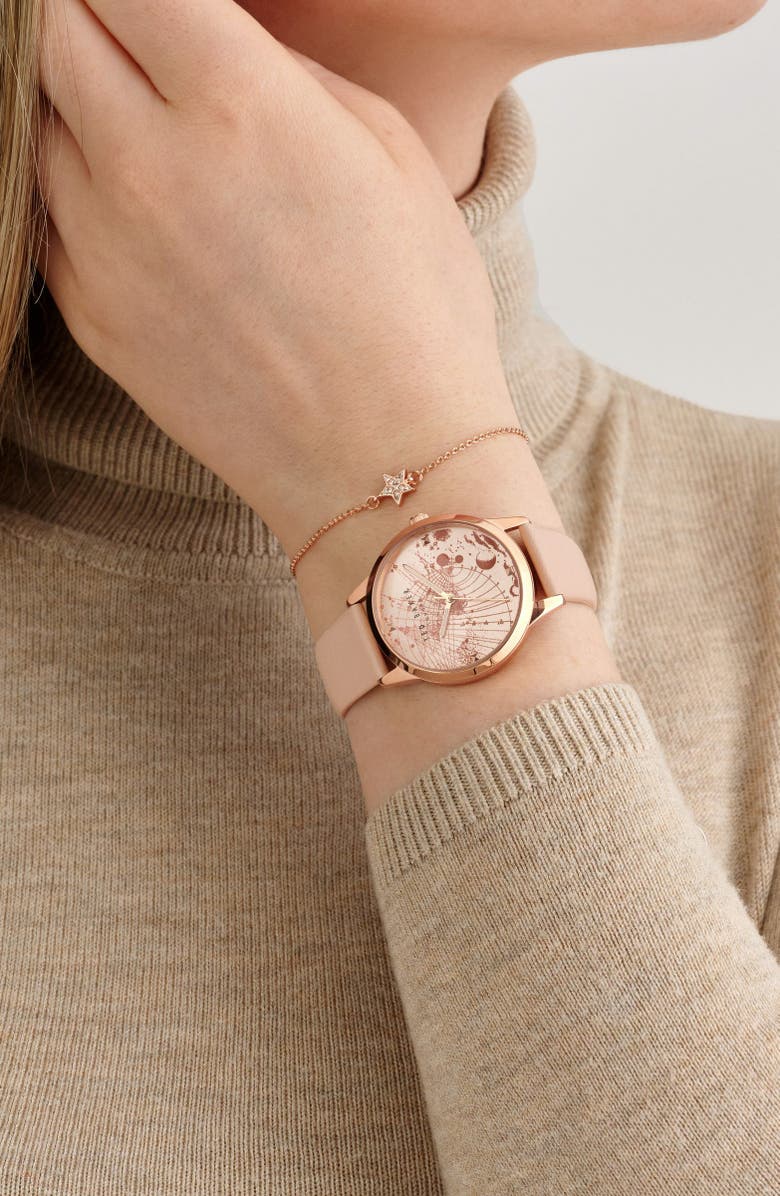 Ted Baker Fitzrovia Leather Strap Watch & Bracelet Set, 34mm, Alternate, color, Rose Gold-Tone