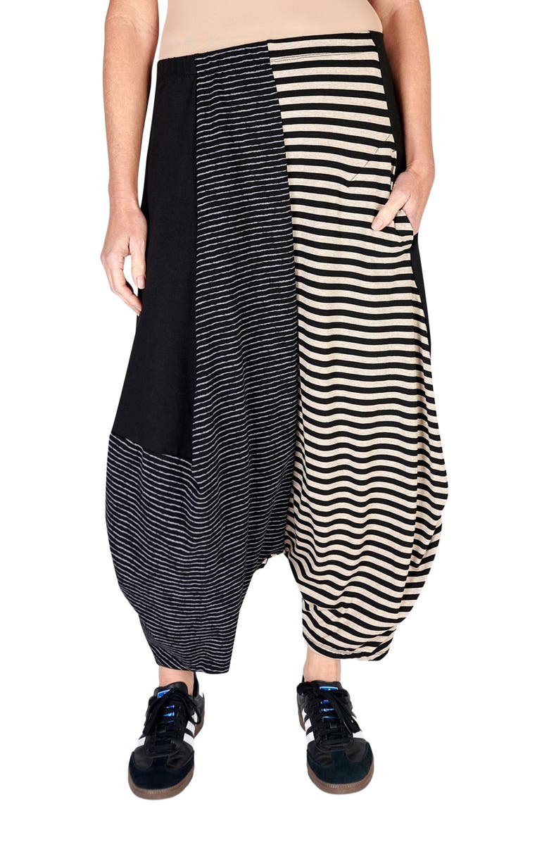 Alembika Patchwork harem- style oval silhouette pants, Alternate, color, 