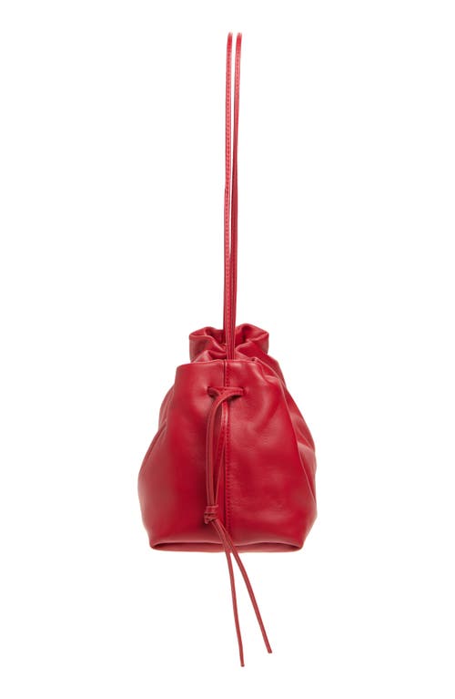 Altuzarra Drawstring Leather Clutch In Red