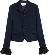 Comme des Garçons Girl Ruffle Cuff Gabardine Blazer