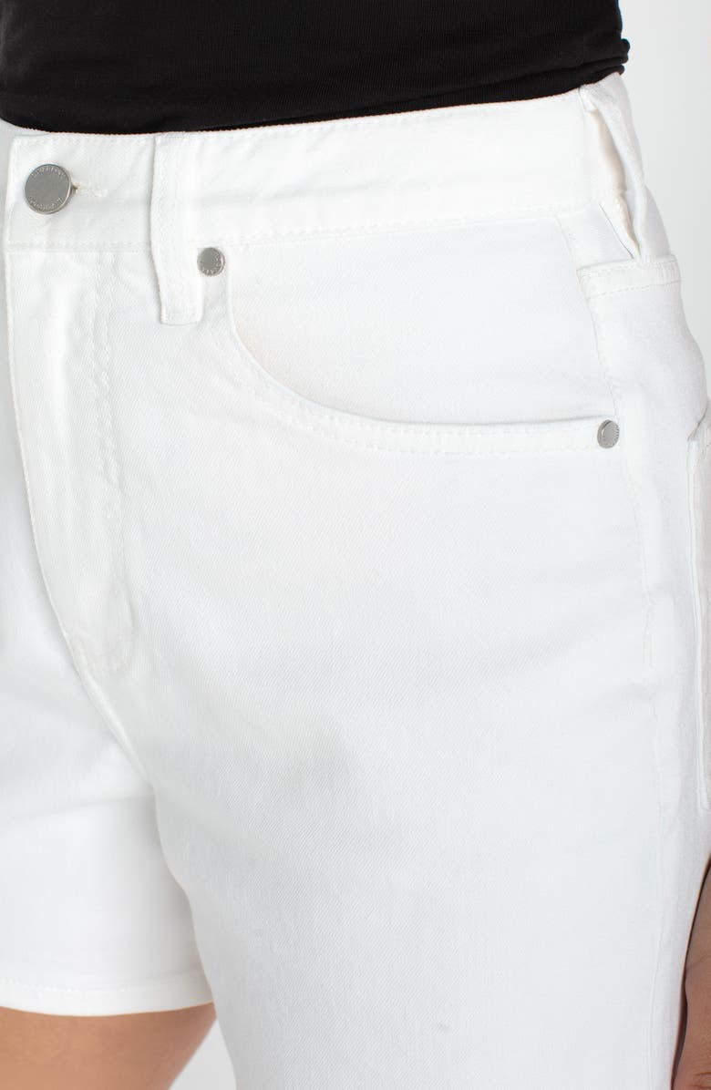 Liverpool Los Angeles Heritage High Waist Denim Shorts, Alternate, color, Bright White