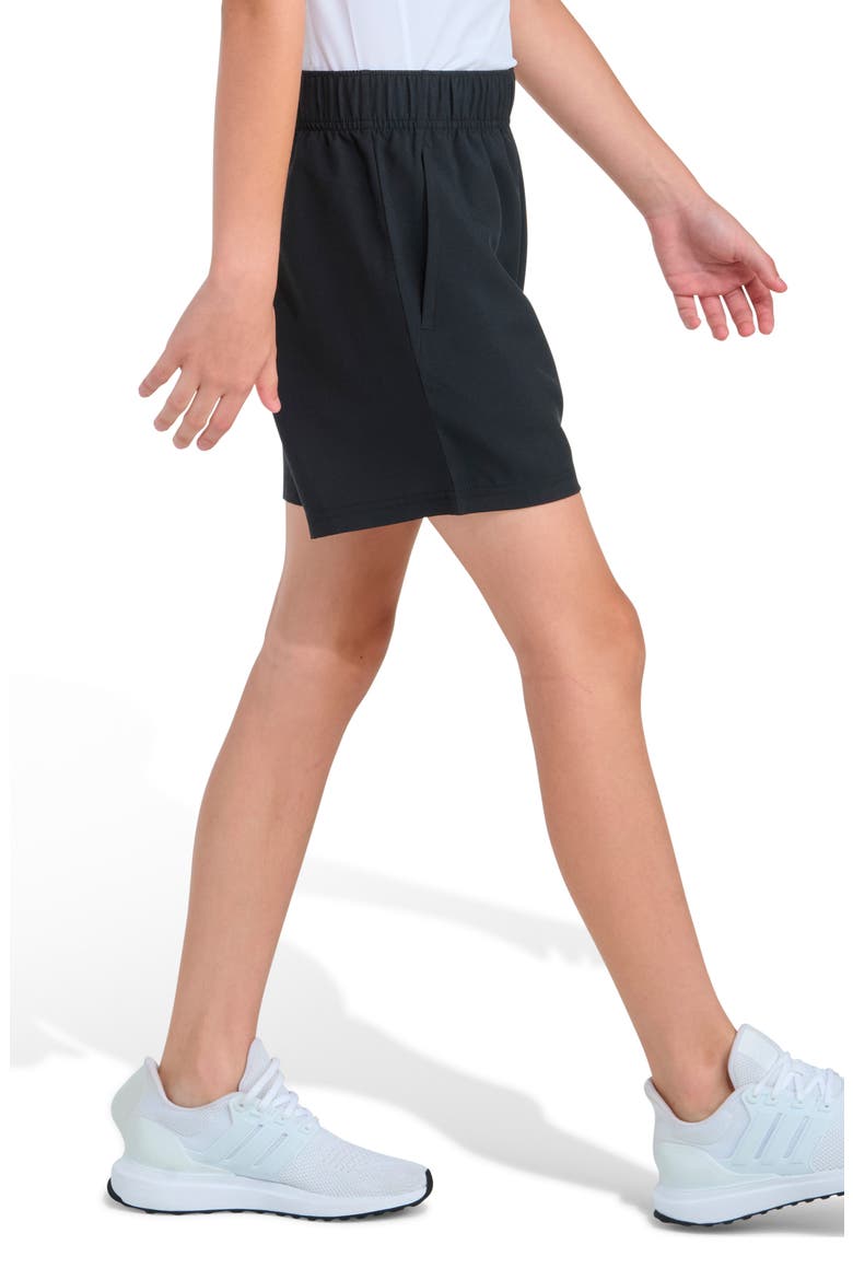 Kids' Drawstring Athletic Shorts, Alternate, color, BLACK