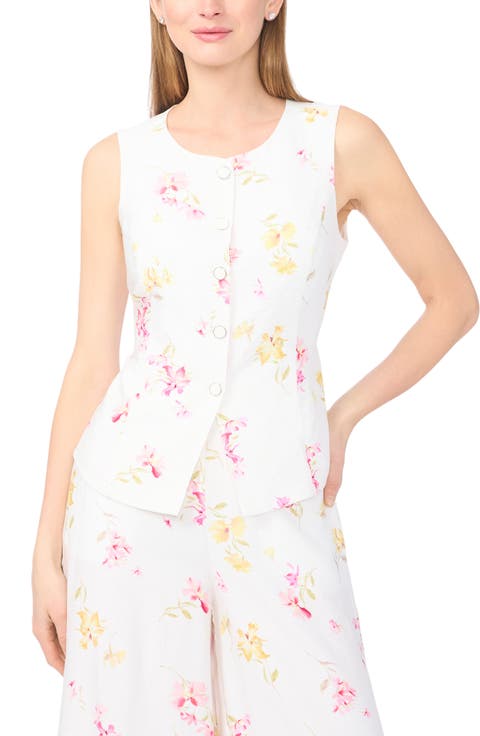 Floral Print Vest