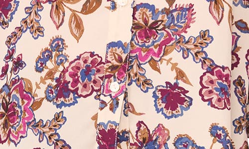 Vince Camuto V-neck Puff Sleeve Blouse In Purple