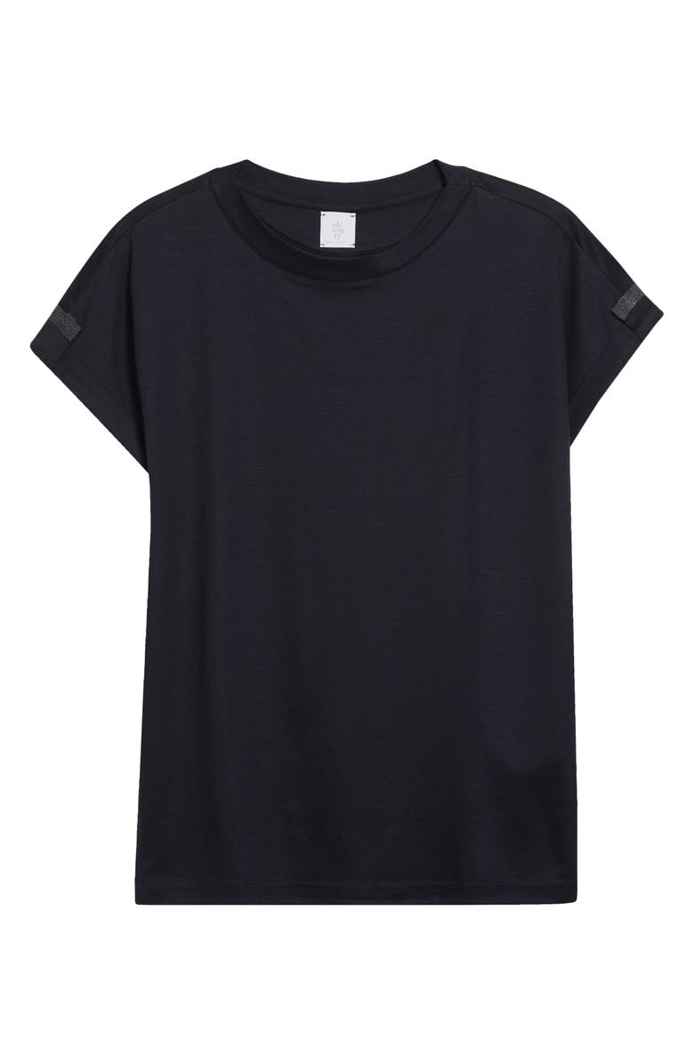 Eleventy Grosgrain Loop Detail T-Shirt, Alternate, color, 11S Blue