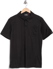 CARBON + CRAFT Grid Jacquard Polo