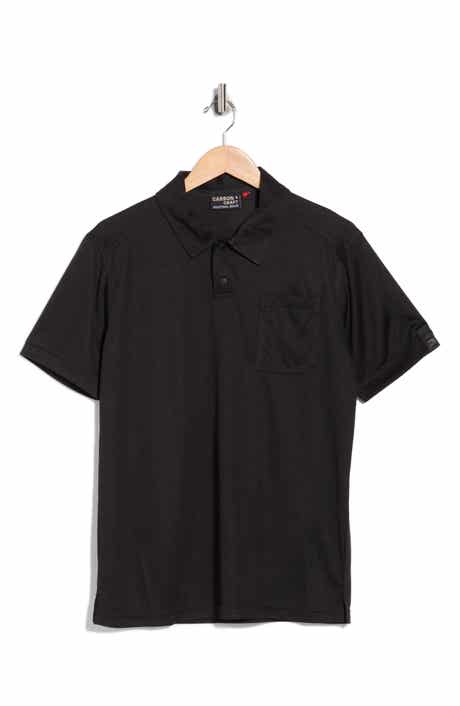 CARBON + CRAFT Grid Jacquard Polo