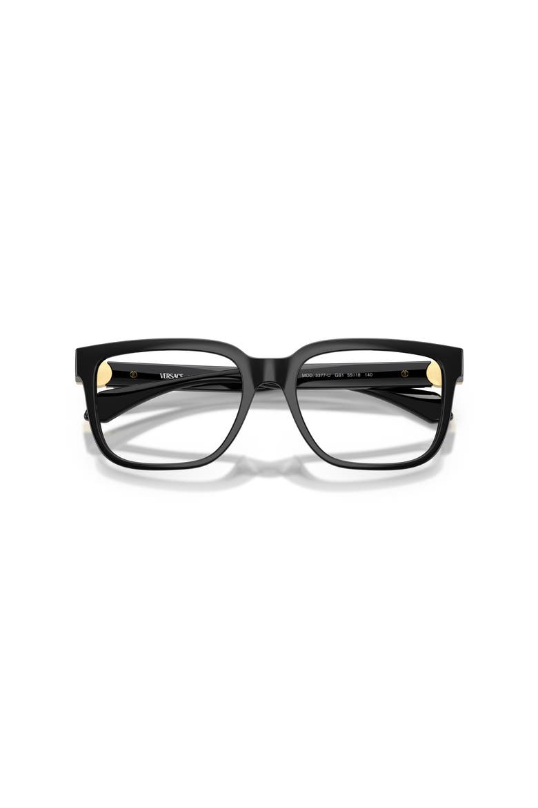 55mm Square optical glasses, Alternate, color, Black