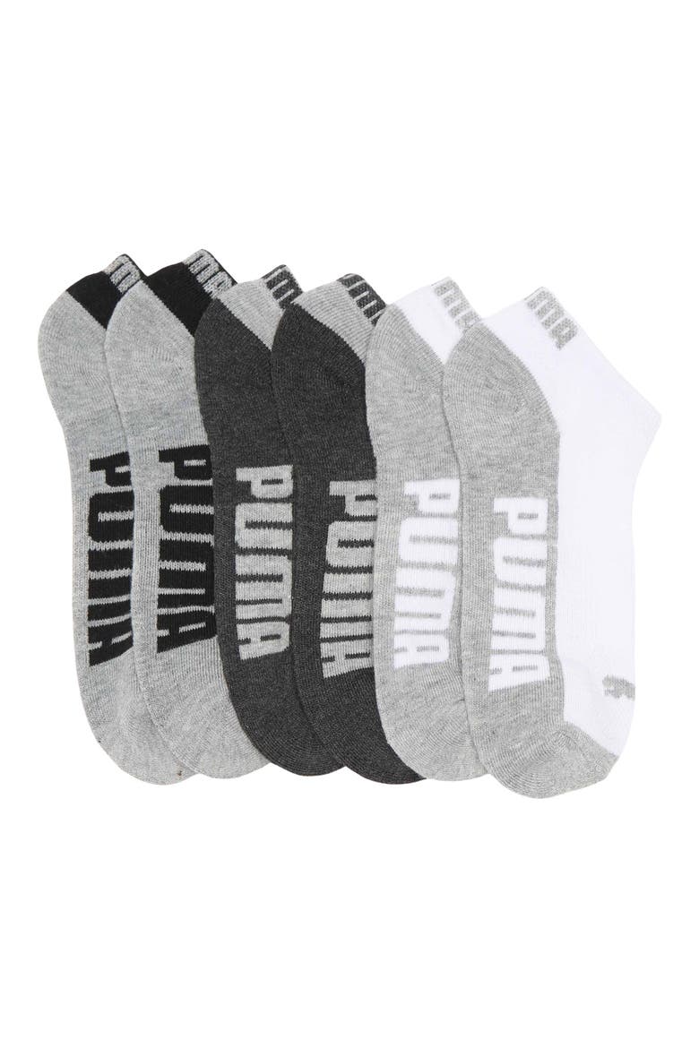 1/2 Terry Ankle Socks - Pack of 6, Main, color, WHITE TRADITIONAL